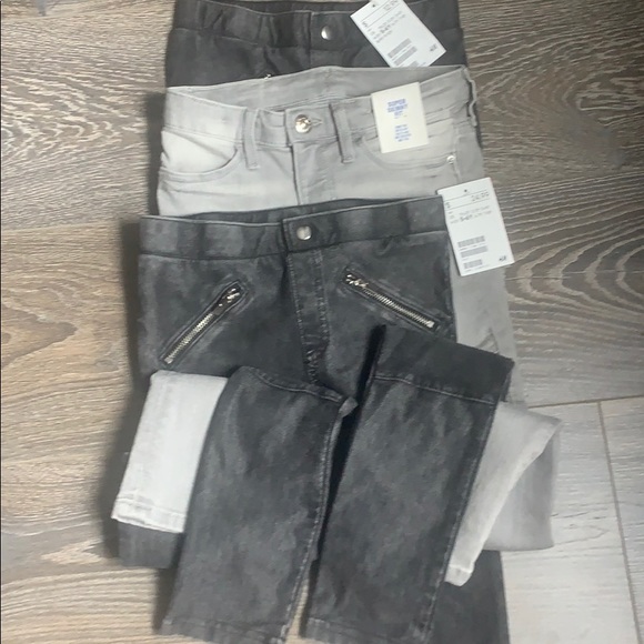 H&M Super Skinny Fit black/gray Jeans US 5-6Y - Picture 1 of 8